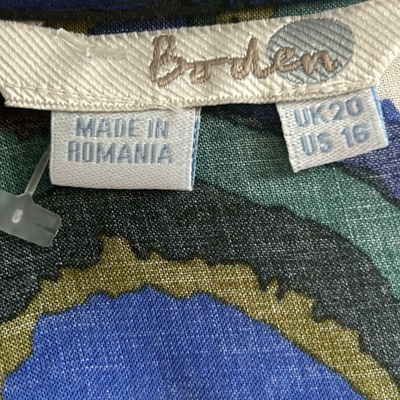 Boden Women’s Plus Size Sleeveless Surplice V-Neck Retro Multicolor Print - Picture 7 of 10